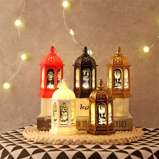 Christmas Decoration Light Eid Mubarak Lamp Ornament Islam Muslim Party Decor Supplies Ramadan Wind Lantern Decor for Home Party