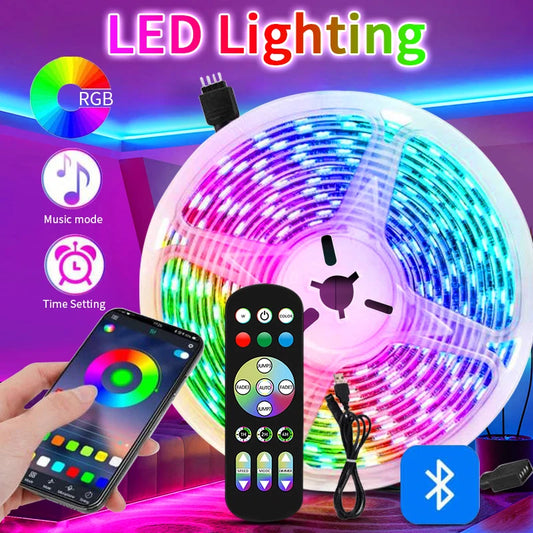 Led Strip Lights 5050 RGB Bluetooth 1M-30M USB Led Light TV BackLight Room Decoration Luces Led Tape Diode Flexible Ribbon