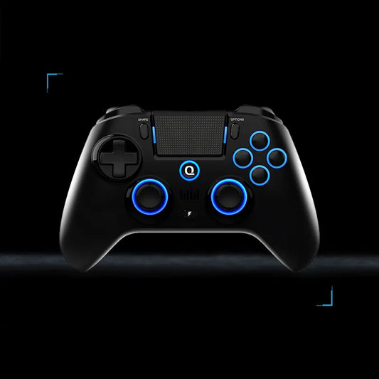 QRD Spark N5 Wireless Controller for PS4 PS3 PS2 IOS Android PC Hall Effect 9-color LED lights Vibration effect PS4 Gamepad