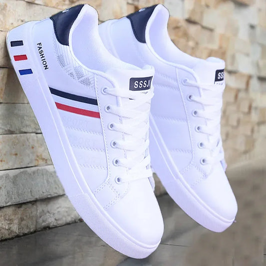 2022 Men's Casual Shoes Lightweight Breathable Men Shoes Flat Lace-Up Men Sneakers White Business Travel Unisex Tenis Masculino