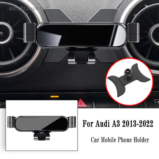 Car Phone Holder for Audi A3 S3 8V 2014-2020 Gravity Navigation Bracket GPS Stand Air Outlet Clip Support Mount Accessories